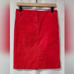 J.Crew Womens Corduroy Skirt Size 2 Bright Pink Classic Preppy‎ Old Money